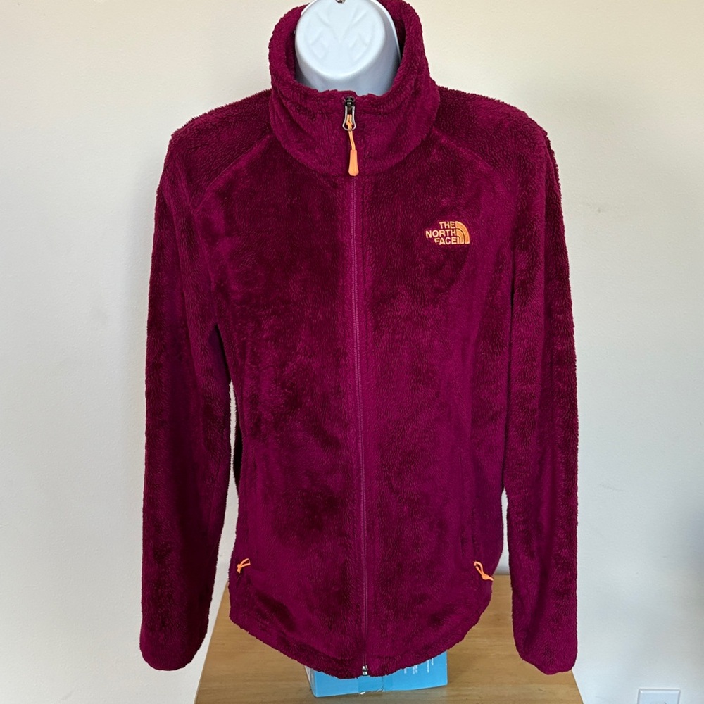 The North Face Plush Fleece Jacket in Deep Red Size Small